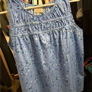 Tres Jolie Accessories Blue Patterned Blouse